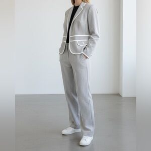 Doncaster Black and White Striped Pantsuit